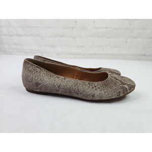 Born Snake Print Ballet Flats Round Toe Slip On Shoes Women's Size 8M